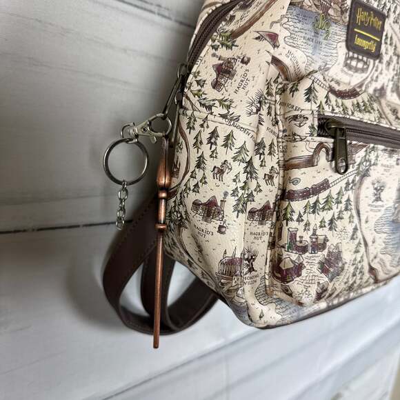 Loungefly Harry Potter Hogwarts School Grounds Map Mini Backpack - Picture 2 of 6